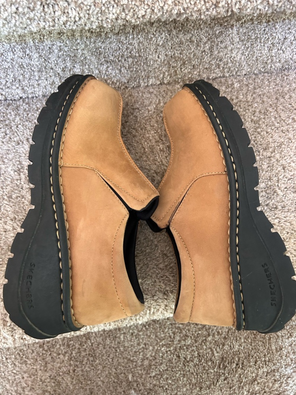 Skechers Relaxed Fit Desert Comfort Suede Square Toe Slip On. Chunky. Platform. - Picture 5 of 8